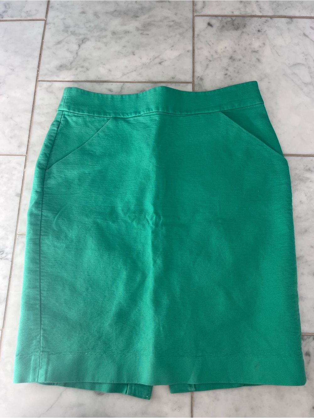J. Crew Green Pencil Skirt